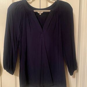Crown & Ivy Navy Women's Blouse